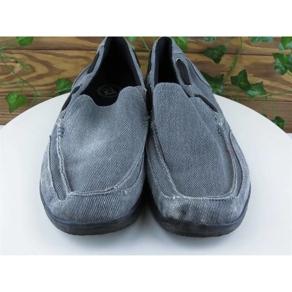 Propet Sz‎ 9.5 Slip-On Gray Textile Men Slip On MCX004C Medium (D, M)